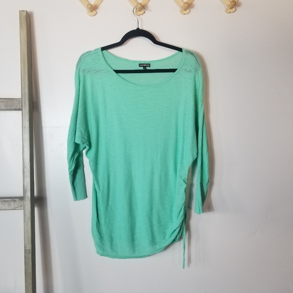 EXPRESS GREENISH LIGHT TEAL TUNIC SIZE SMALL